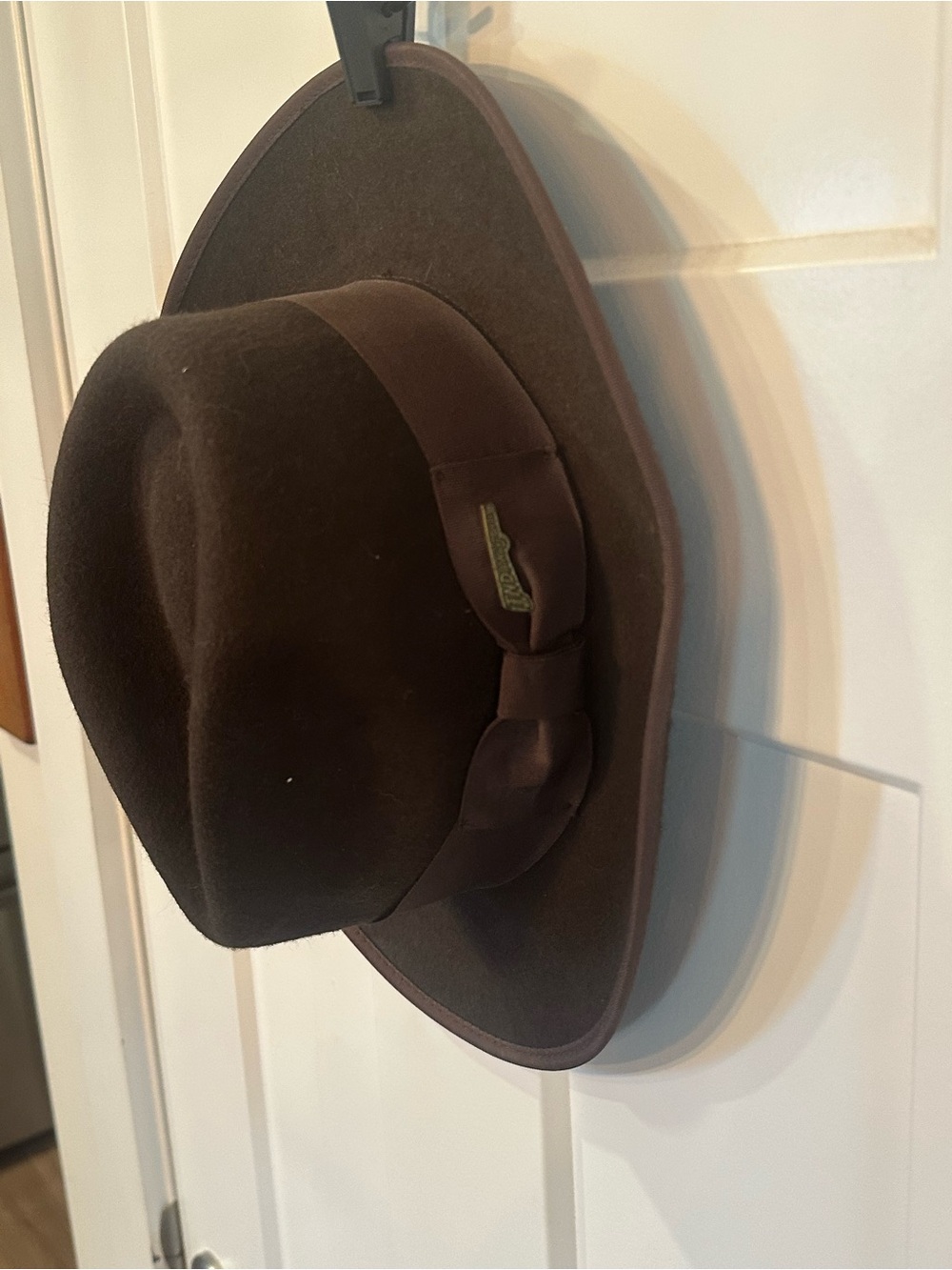 Indiana Jones 2008 100% Wool Brown Fedora Hat Lucas Film Headwear Authentic